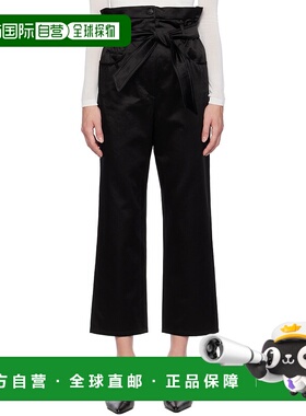 1h可退 香港直邮潮奢 MaxMara 麦斯玛拉 女士 黑色 Legno 长裤 23