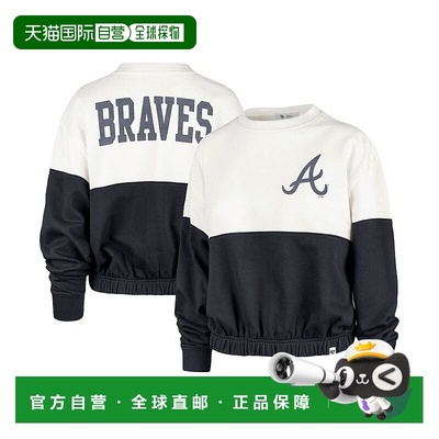 1h可退 【美国直邮】 47 Brand 女士白色 海军蓝亚特兰大勇士队复