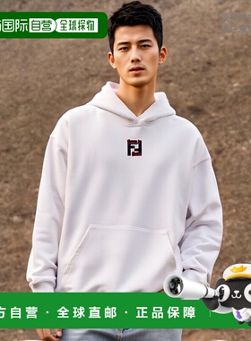 香港直邮FENDI 男士针织毛衣 FY1143ATLFF0QA0 AW2024 白色 长袖