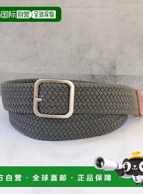 日本直邮florge 无级调节皮革配色尼龙网腰带 FL8218EW08079 腰带