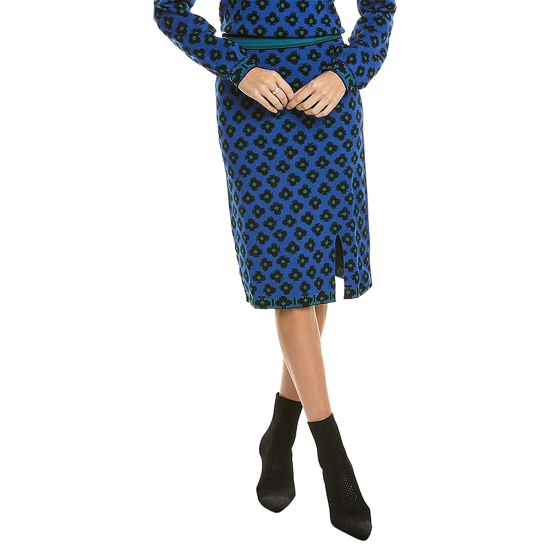 自营Diane von Furstenberg 古斯塔羊毛混纺铅笔裙 - 蓝色 美国奥
