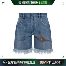 裤 短裤 尾设计户外休闲 深蓝色牛仔布时尚 香港直邮Fendi芬迪男士