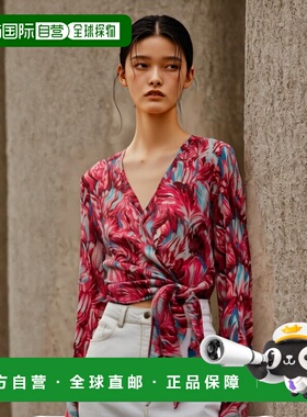 香港直邮BALMAIN 女士衬衫 DF1HU270SE04ODF-1 AW2024 红色