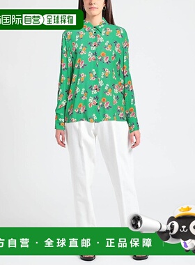 1h可退 香港直邮潮奢 Msgm 女士 Blouses 花朵衬衫 green绿色 舒