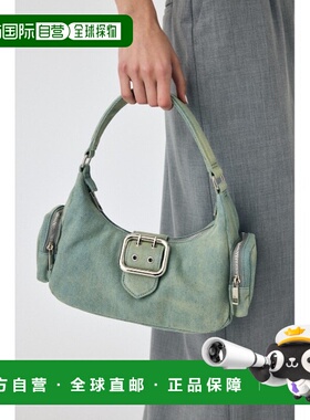 1h可退 日本直邮MOUSSY 女士侧袋编织hobo包 010IAT555501斜挎包