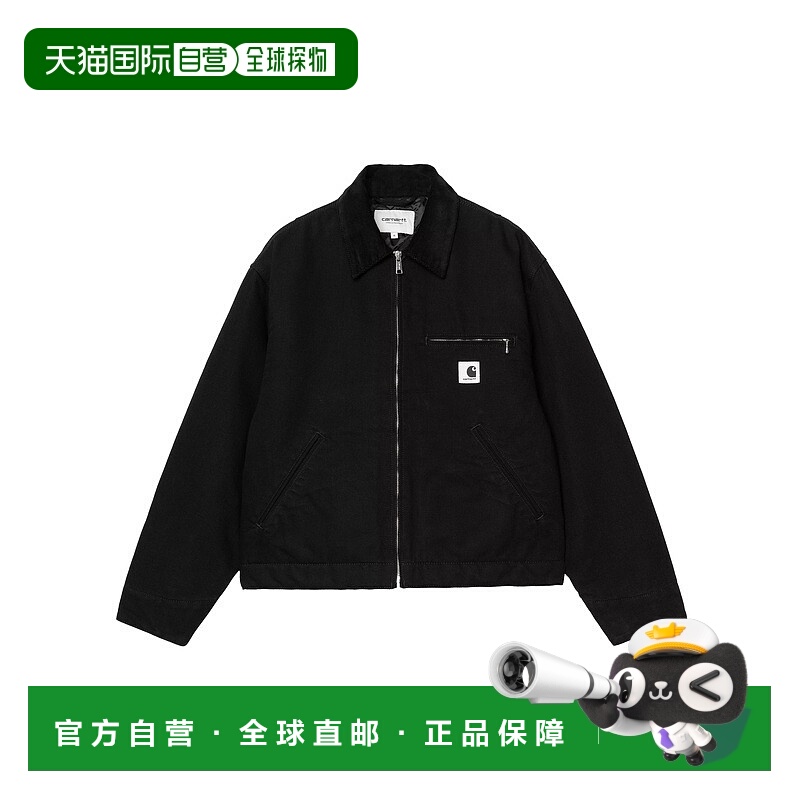 自营欧洲直邮Carhartt OG系列女士黑色棉质拉链开合夹克