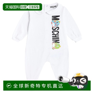婴儿 1h可退 莫斯奇诺 香港直邮潮奢 印花棉质针织连体 Moschino