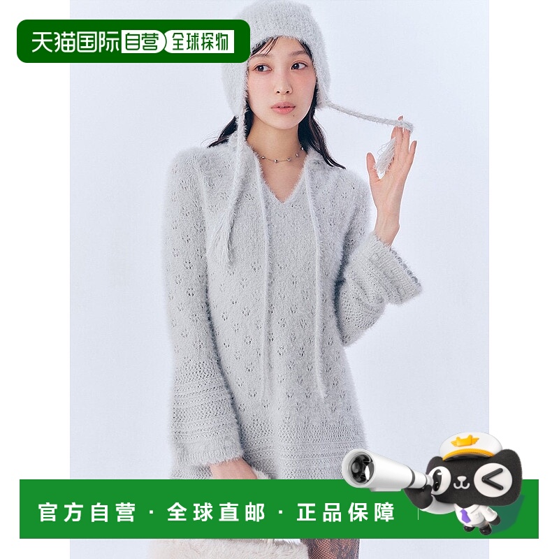 日本直邮LILY BROWN Feather Crochet针织连衣裙