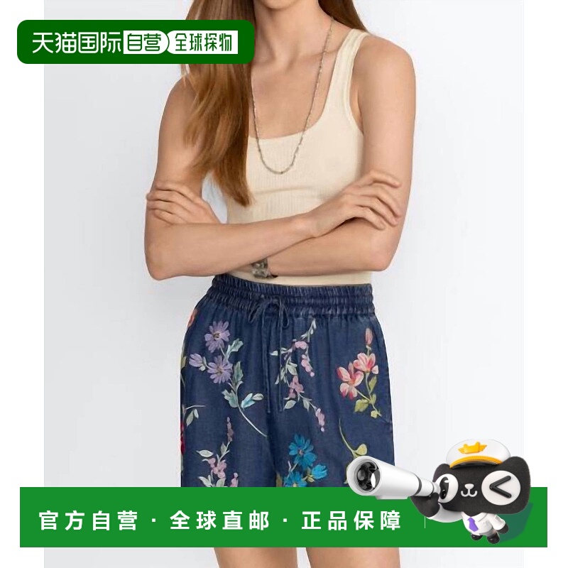 自营johnny wasEvangeline Shorts In Denim Blue - denim blue