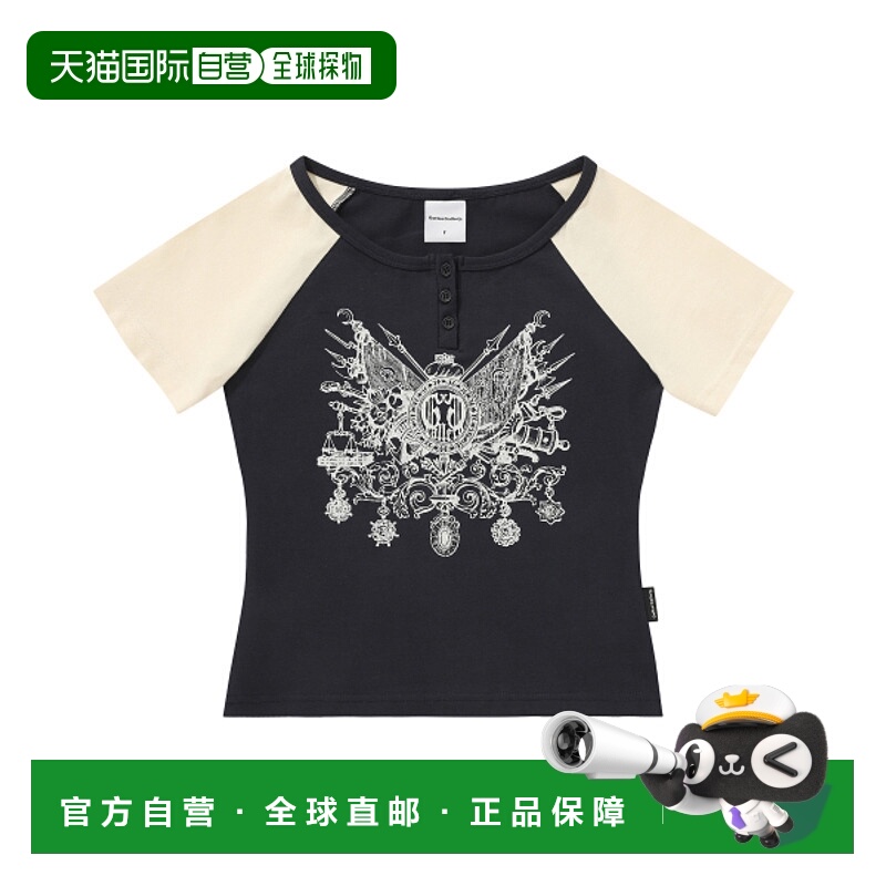 韩国直邮GOTTER GALLERY 女士女装T恤 GT25WSTP07NV GRAPHIC BUTTO