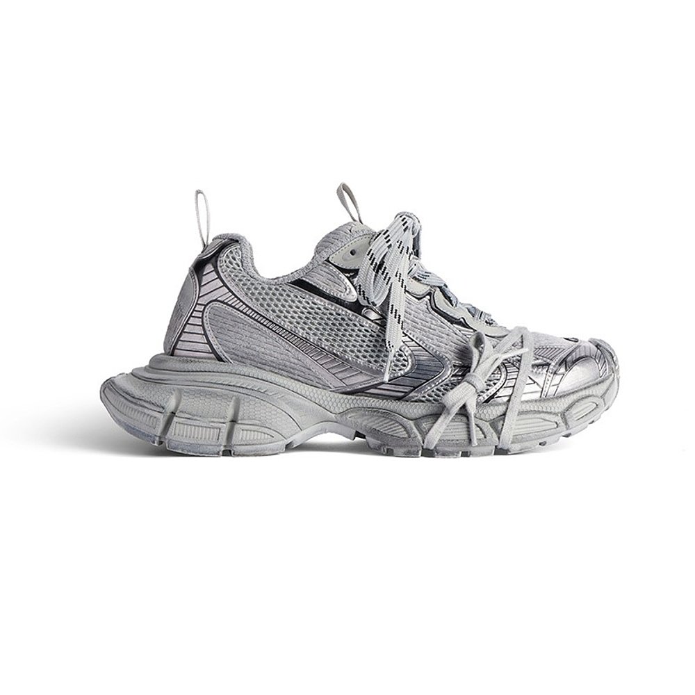 Balenciaga/巴黎世家24新款 男士银灰色网布聚氨酯做旧运动鞋