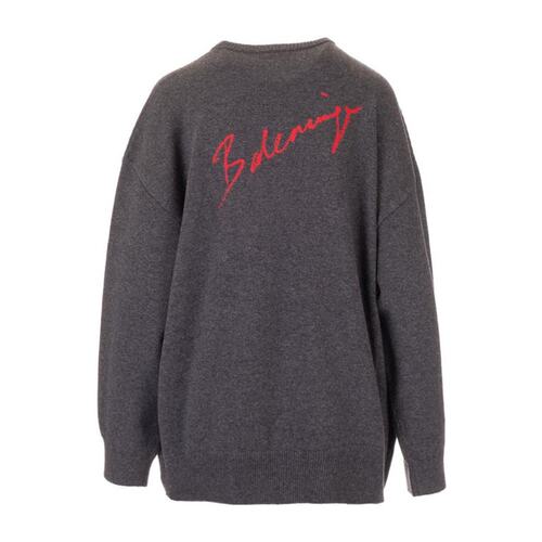 Balenciaga logo印花针织套衫 583136T4092