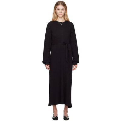 潮奢 Baserange 女士 黑色 Shaw Kaftan 连衣裙 DRSHRIB000