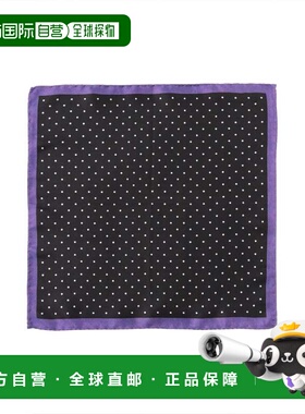 1h可退 日本直邮FITZGERALD 男士真丝双面印花口袋巾 21470141107