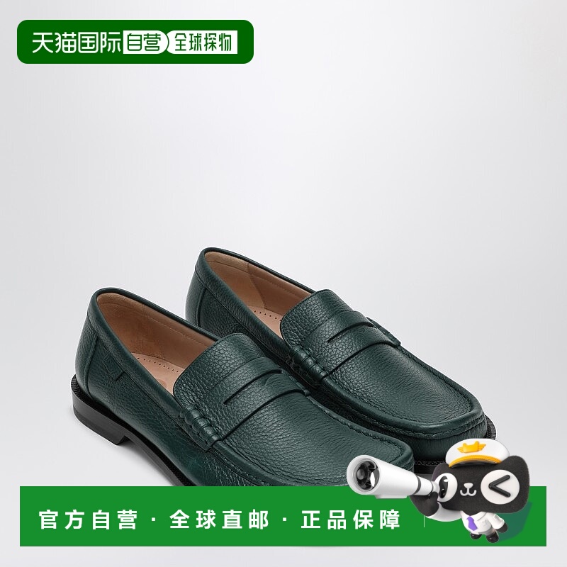 1h可退 香港直邮潮奢 LOEWE 罗意威 男士 CAMPO 深绿色便鞋 M8162