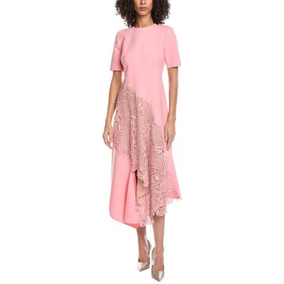 自营Oscar de la Renta Bellflower Guipure Silk-Lined Wool-Ble