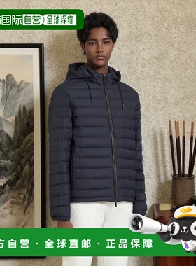 香港直邮Zegna 海军蓝色 Leggerissimo 连帽羽绒服 E7T257209B