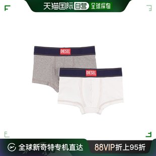 迪赛 香港直邮潮奢 童 Diesel 棉质平纹针织平角内裤 2条套装 男童