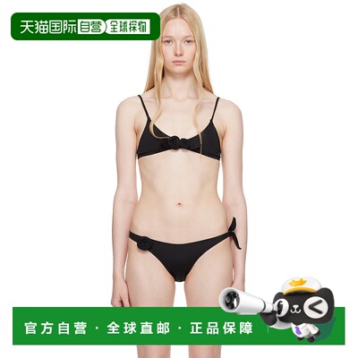 1h可退 香港直邮潮奢 Coperni 女士 黑色 Flower 比基尼上装 COPS