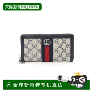 防水帆布长钱包浅 日本直邮中古Gucci古驰女S级99新gucci古驰涂层