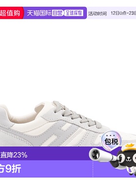 1h可退 香港直邮潮奢 Hogan 女士 H630 標誌貼片繫帶運動鞋 HXW63