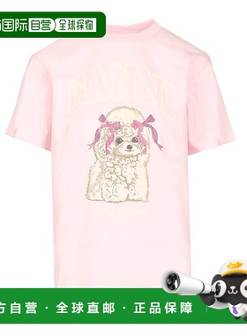 香港直邮GANNI 女士T恤 A1050062868 SS2026 粉红色 Printed T-sh