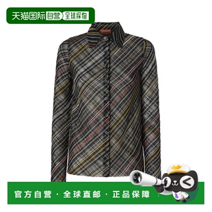 1h可退 香港直邮MISSONI 米索尼 女士 双针织长袖衬衫 black黑色