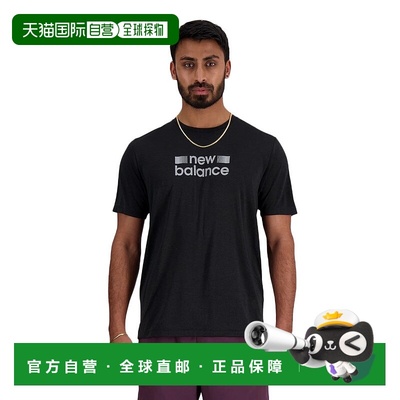 日本直邮New Balance Athletics套头圆领印花短袖T恤男女同款透气