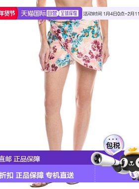 自营Agua by Agua Bendita Prado Linen Pareo - pink 美国奥莱直