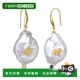 Silver with 14K 自营geneviveSterling Gold Plated Genuine Fre
