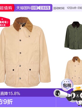 韩国直邮Barbour OS Peached Bedale男款休闲夹克外套宽松绒领