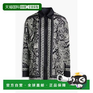 香港直邮NILI LOTAN 女士 Alfie 佩斯利印花斜纹丝绸衬衫 12662W1