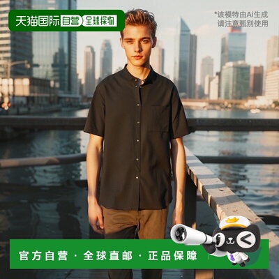 日本直邮BALLAST ARK 麻棉男女同款立领衬衫 BA09SH002亚麻