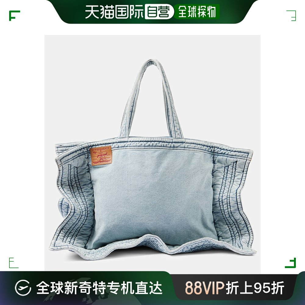 香港直邮潮奢 Y PROJECT女士 Wire Cabas Maxi denim tote bag