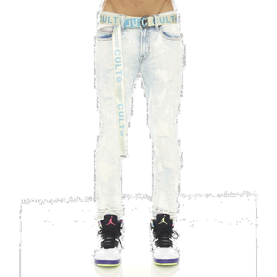 自营 cult of individuality天空朋克紧身弹力带腰带 - 蓝色 美国