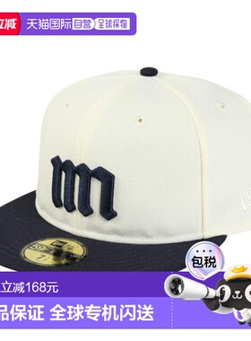 日本直邮NEW ERA 59FIFTY 软背拉姆镀铬海军蓝帽檐帽 [14460929]