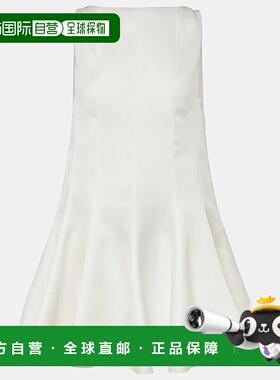 1h可退 香港直邮潮奢 KHAITE 女士 Mags 真丝迷你连衣裙 white白