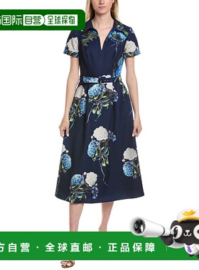 自营 Rene Ruiz绉纱衬衫连衣裙-蓝色 美国奥莱直发新款