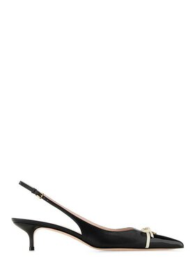 Valentino 华伦天奴 女士 蝴蝶结细节尖头露跟高跟鞋 6W2S0LL3DAL