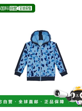自营Boys Chaser Hoodie Blue Stretch Camouflage Full Zip Long