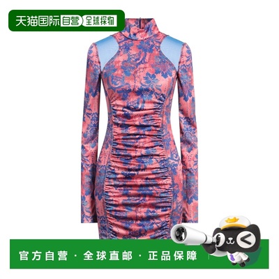 1h可退 香港直邮versace 范思哲 女士 短款连衣裙 pink粉色 舒适