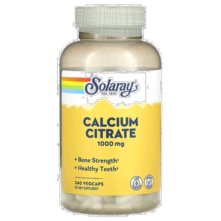 香港直发solaray柠檬酸钙素食胶囊240粒美国增强补充剂碳酸钙