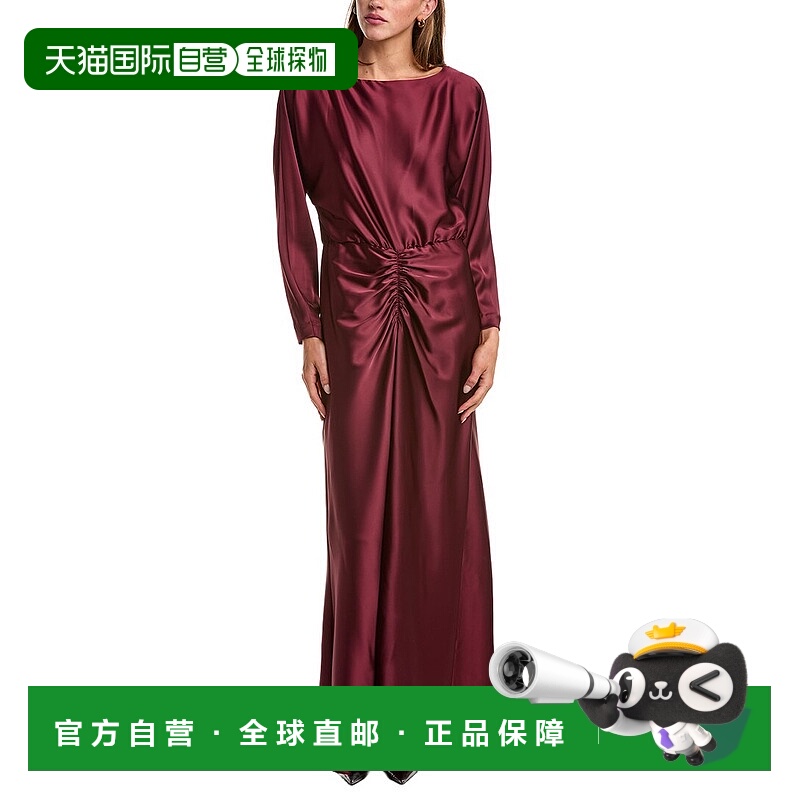 自营Julia Jordan缎面长裙-红色 美国奥莱直发