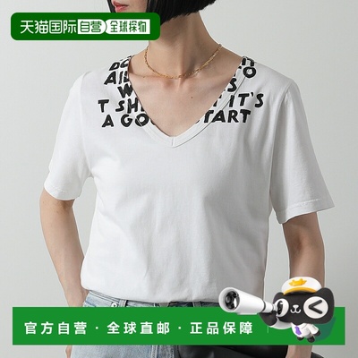 日本直邮MM6 Maison Margiela T恤 S62GD0203 M20108 女士短袖剪V