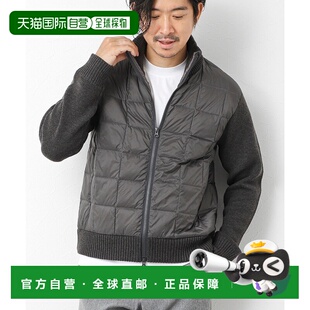 1h可退 日本直邮TAION男装别注高领羽绒外套 短款双拉链设计 针织