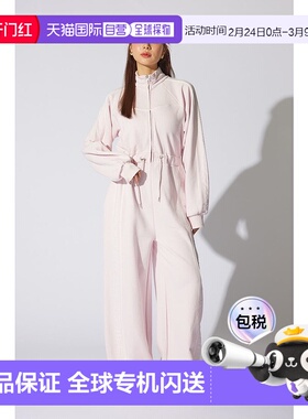 日本直邮Rienda 前拉链侧边条纹连体裤 L/PNK1 [RI3465EW033004]