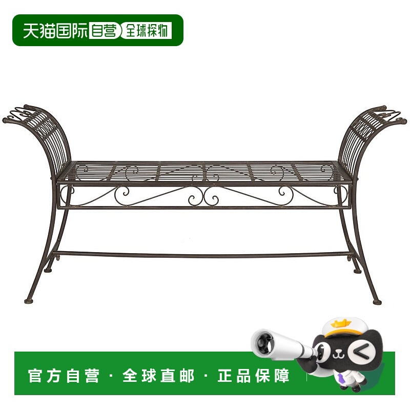 自营 safavieh哈德利长凳 - 质朴的棕色 美国奥莱直发户外