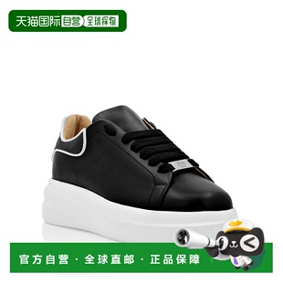 自营 philipp plein皮革低帮运动鞋 - 黑色 美国奥莱直发男鞋