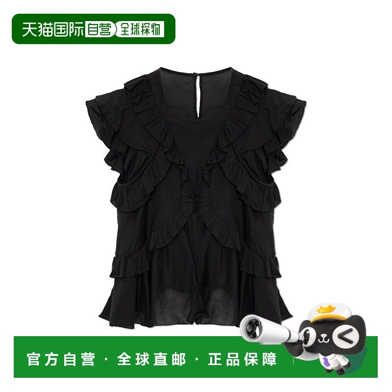 香港直邮ISABEL MARANT ÉTOILE 女士背心吊带 HT0828FAB3J04EBLAC