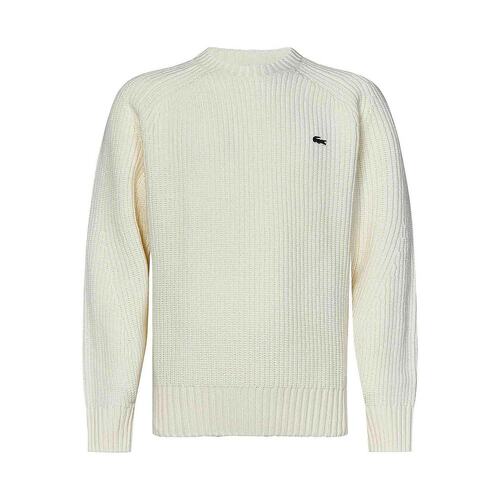 LACOSTE 男士卫衣 AH3142XFJ AW2024 白色 长袖羊毛毛衣